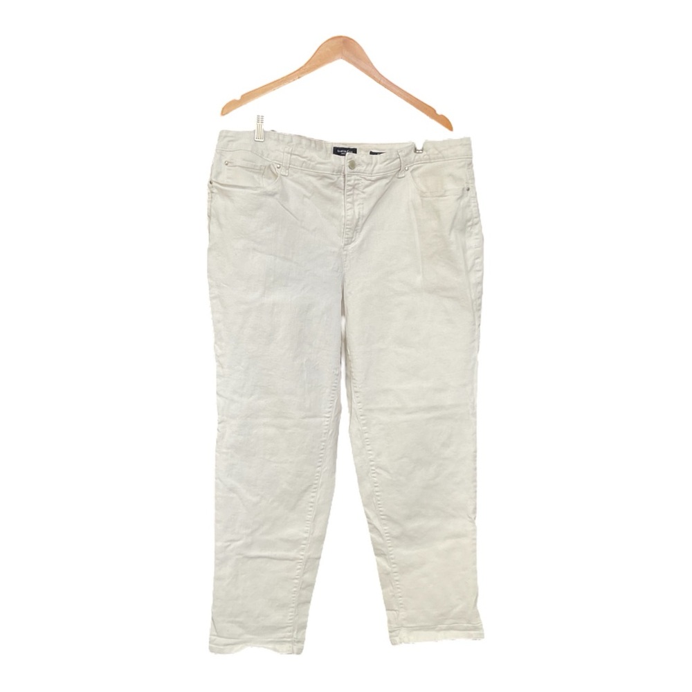 Charter Club Women's Off White Boyfriend Jeans- Size 20